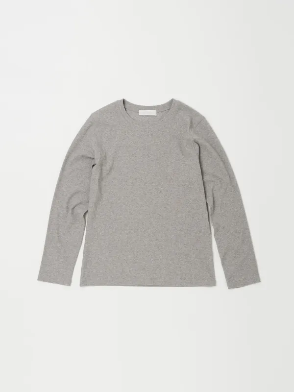 COMFORT LONG SLEEVE TOP IN MELANGE GREY