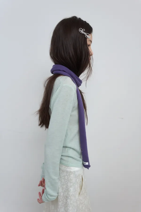 BUTTON DETAIL MUFFLER_PURPLE