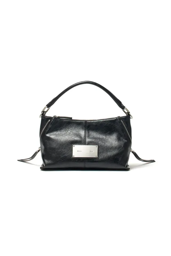SIDE ZIPPER TWO WAY BAG IN BLACK