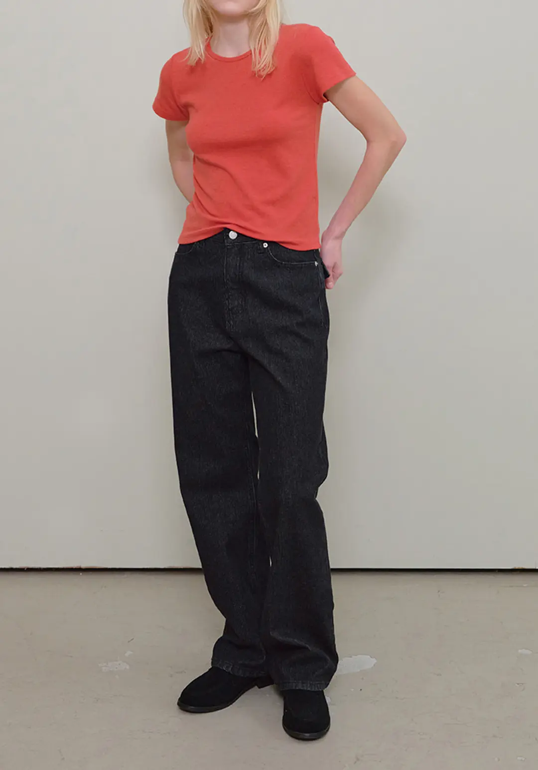 이브세이지 Wool half tee (Scarlet red) 상품 이미지 2