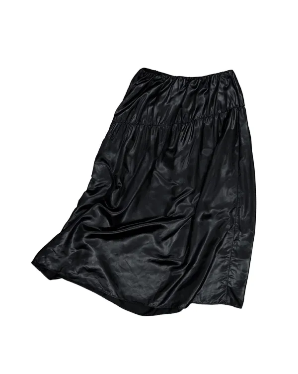 haily leather skirt (black)