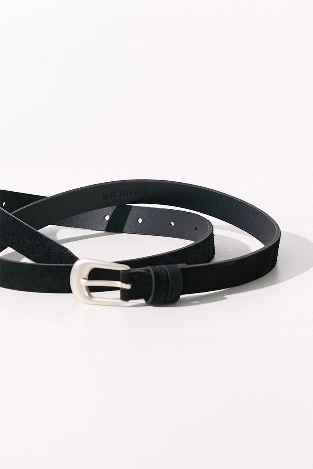 리이 SUEDE LEATHER BELT BLACK 상품 이미지 3
