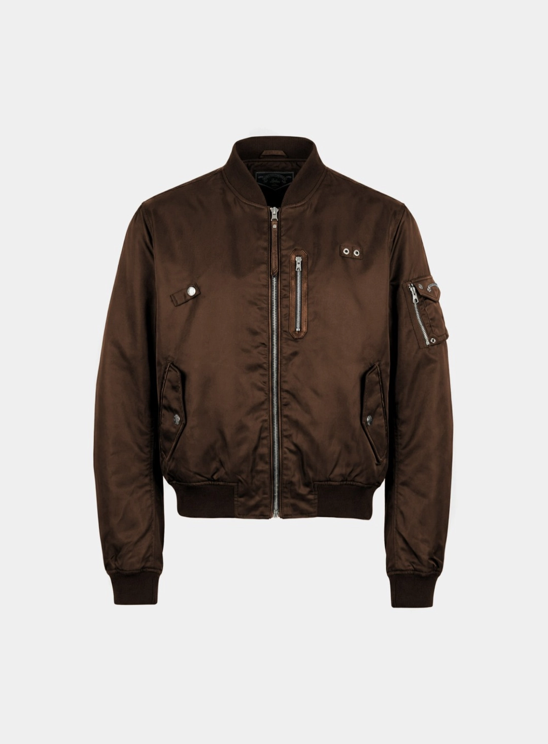 배드블러드 [w-jkt26-012] Satin Nylon MA-1 Jacket - Brown 상품 이미지 1