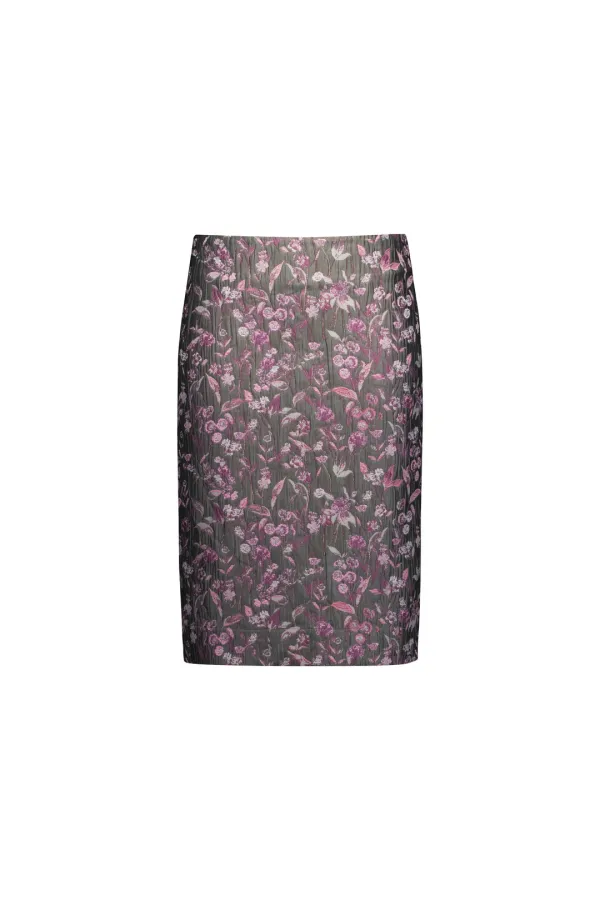 JACQUARD COLUMN MIDI SKIRT (DUSTY PINK)