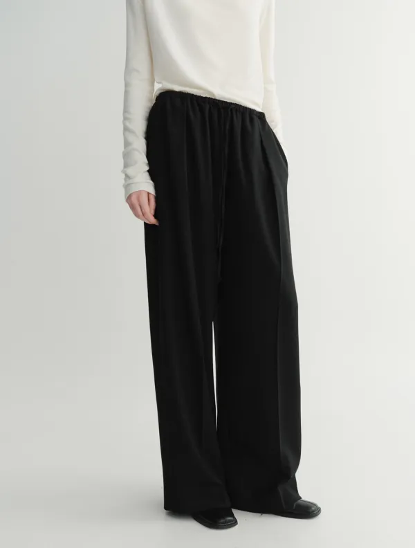 Loe Banding Tuck Pants (Black)