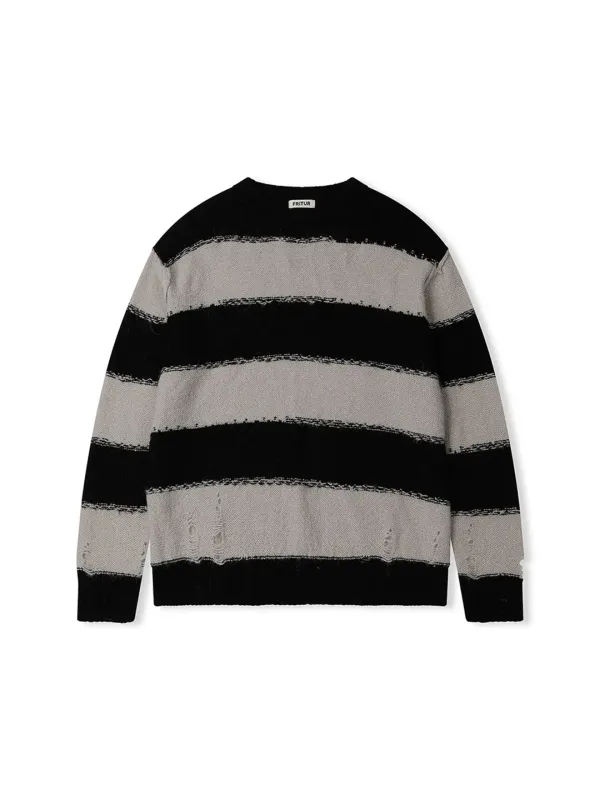Stripe Knit Black_F243KN05
