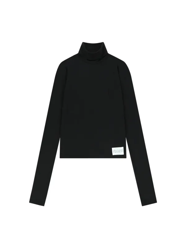 TM ESSENTIAL TURTLE NECK TOP [BLACK]