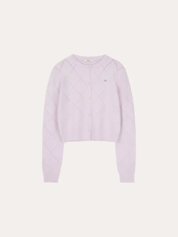로레아 펀칭 가디건[LAVENDER]*오늘 출발