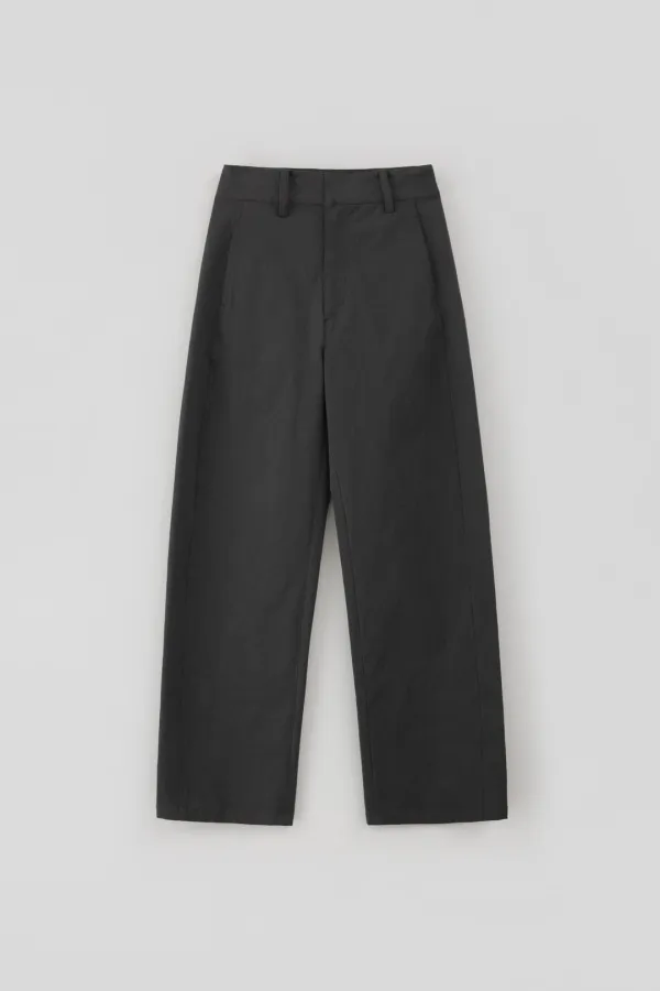 Purecurve Ankle Button Pants_Charcoal