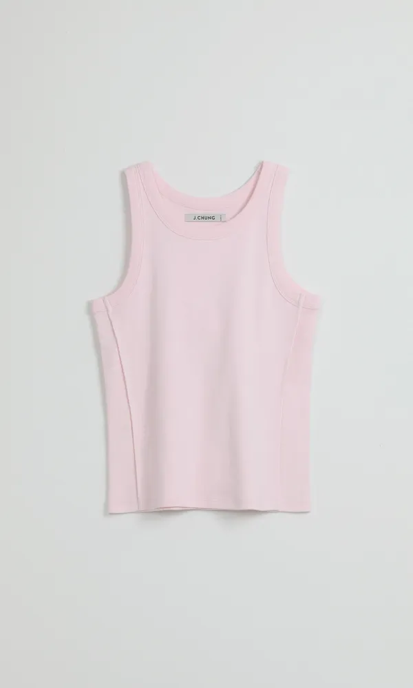 Bold Rib Sleeveless Top_Light Pink