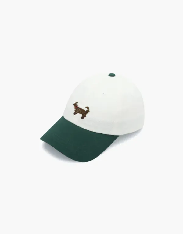 puppy embroidery cap - green