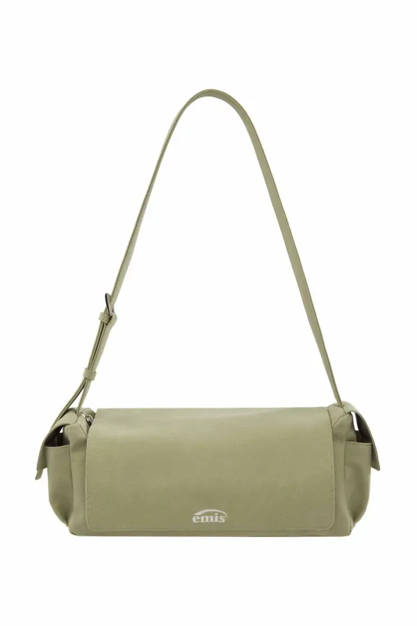 SUEDE SHOULDER BAG-BEIGE