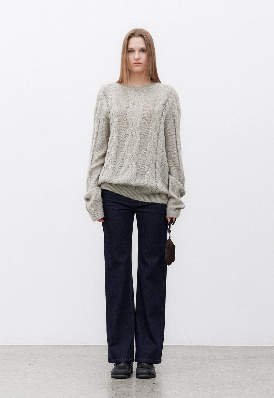 아뜰리에 나인 (PT-5733)CITY BOOTCUT WARM DENIM PANTS 상품 이미지 3