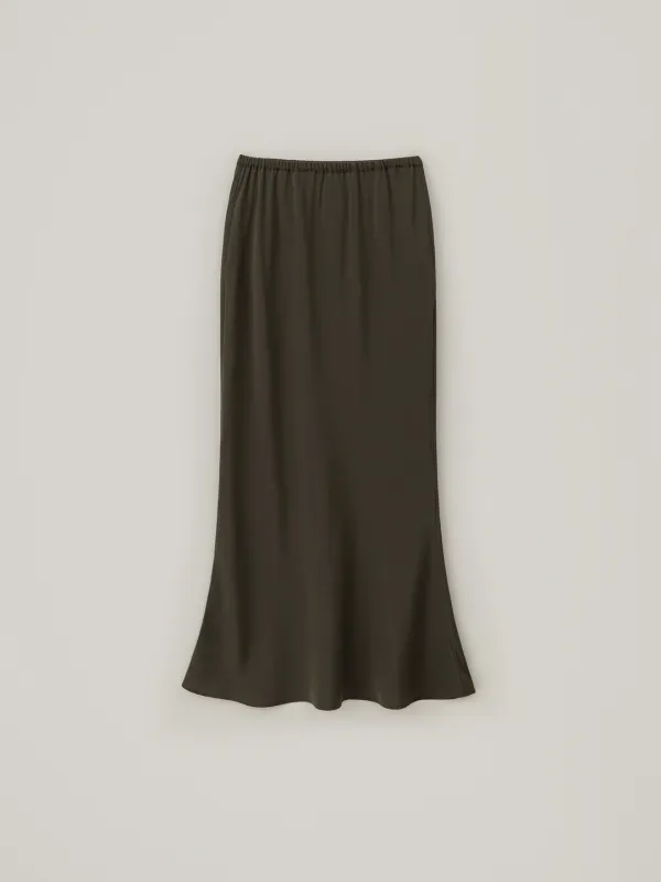 Fluid Maxi Skirt - Brown