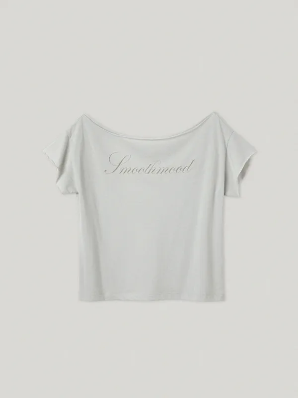 Lisz Off The Shoulder Tee Pale Gray (5th)