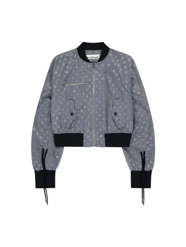 RIBBON DOT BOMBER [BABY BLUE]