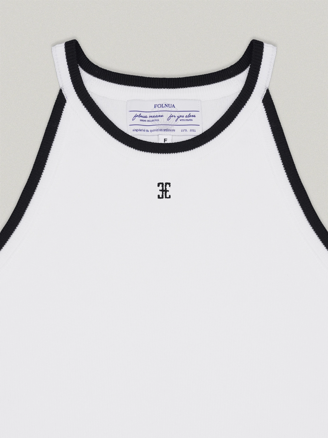 폴뉴아 HALTER NECK KNIT DRESS (IVORY) 상품 이미지 2