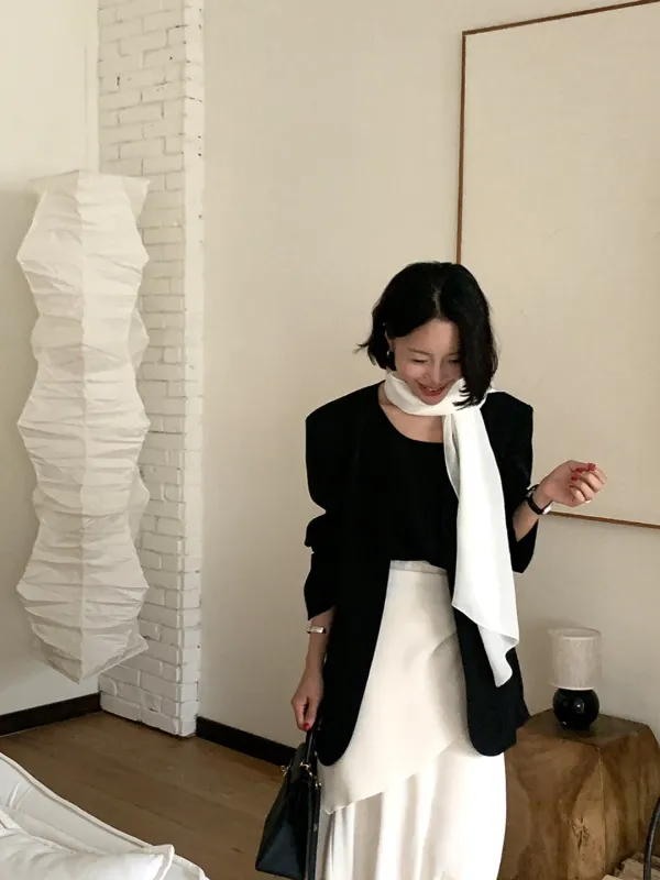 울 실크 스카프