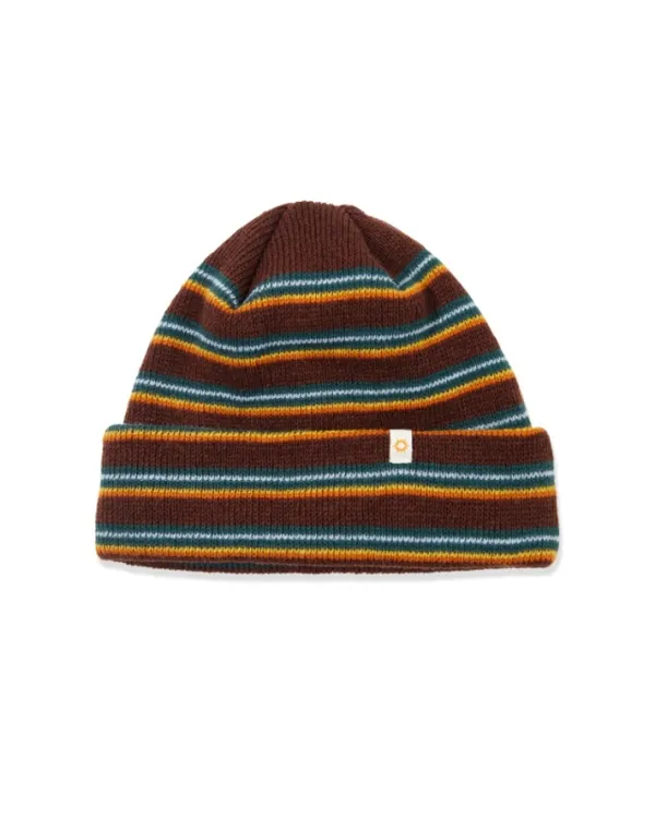 HS Multi Stripe Beanie_Brown