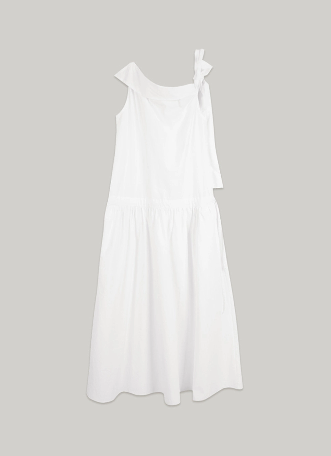 아워코모스 comos 1492 ribbon tied off-shoulder dress (white) 상품 이미지 3