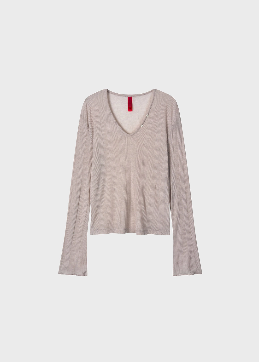 프랙티컬 앤 리얼리스틱 Sheer Button Long Sleeve Sand 상품 이미지 1