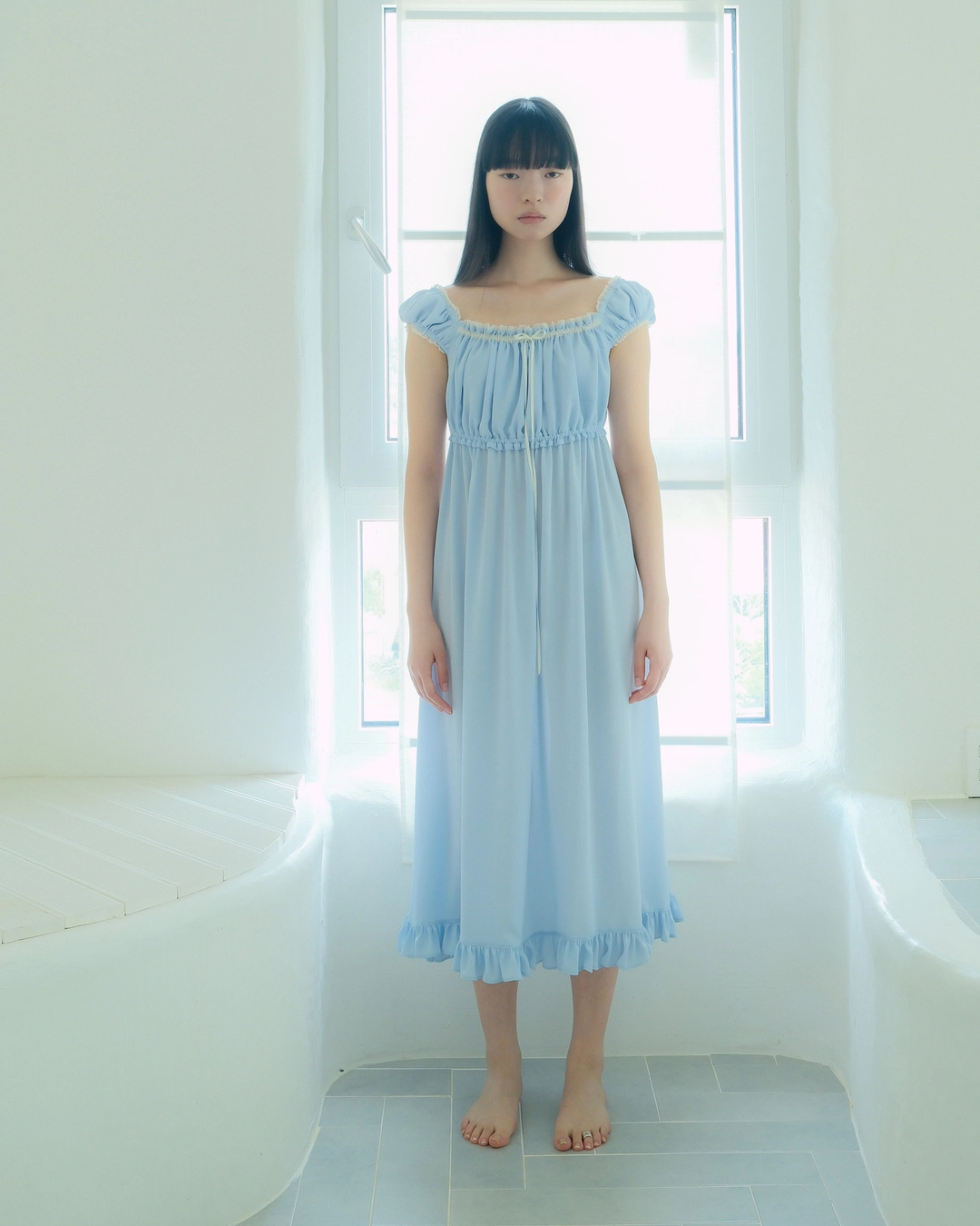 플레따 [Exclusive] flétta 111 Empire Chiffon Dress_2 Colors 상품 이미지 1