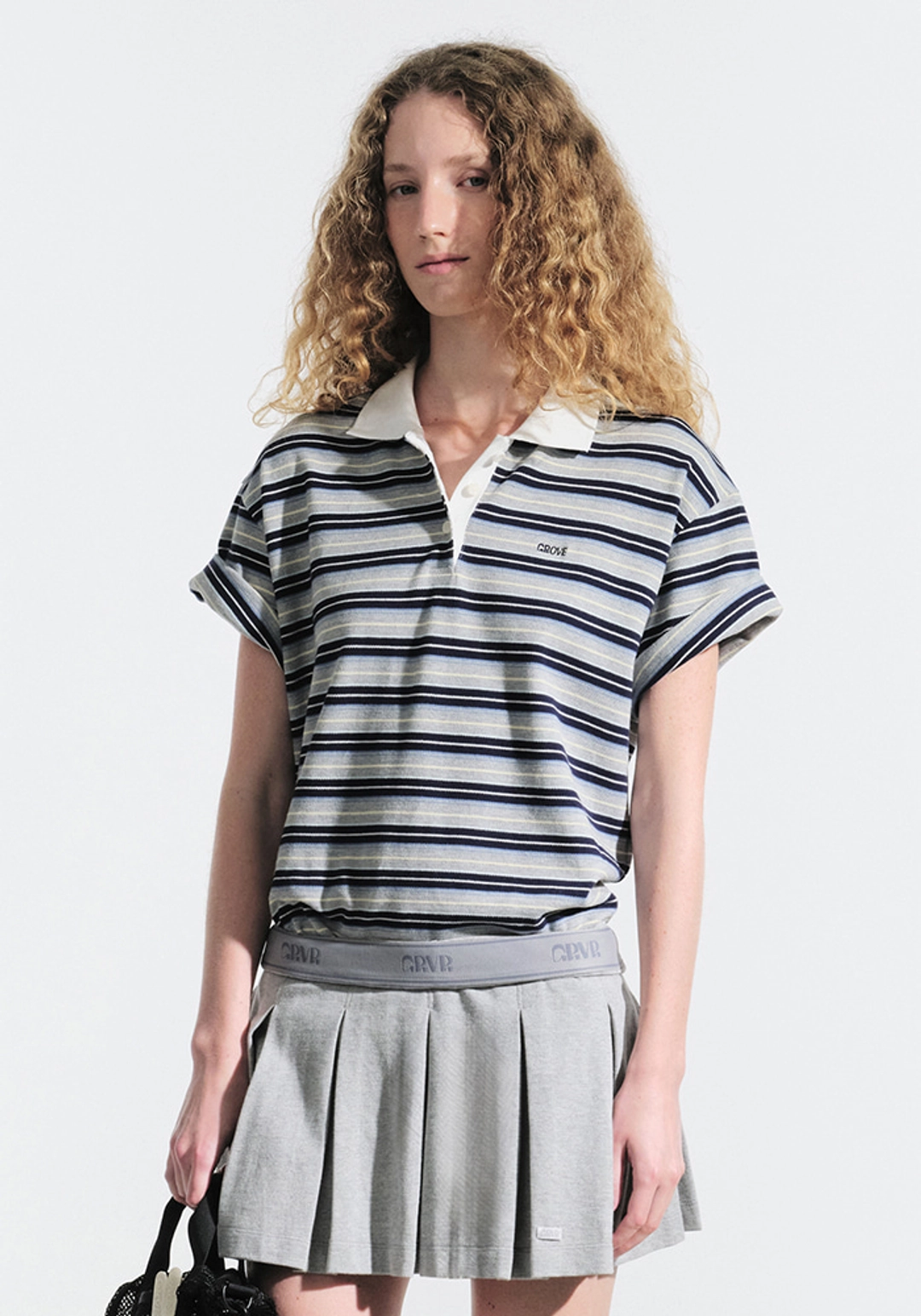 그로브 TIA STRIPE PIQUE SHIRT 상품 이미지 2