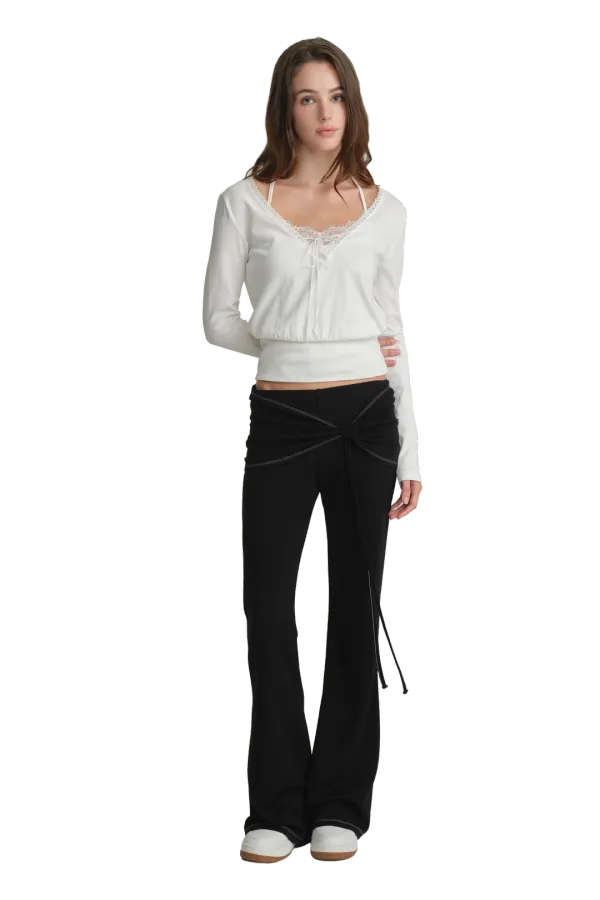 Hazel eyelet top, Ivory