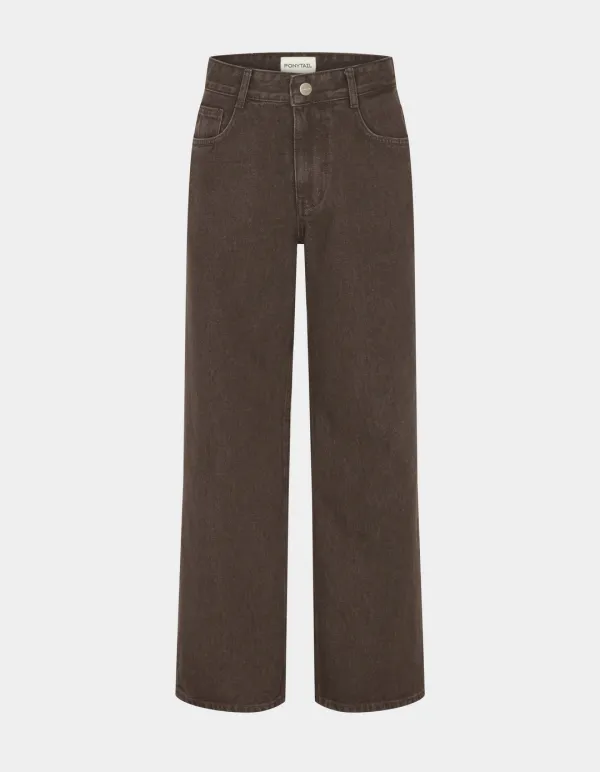 [ L - 11/6(금) 순차 배송 ] Born BELLA Loose-fit Jeans (Washed Brown)