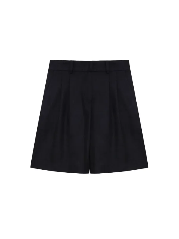 midi A line pants - navy