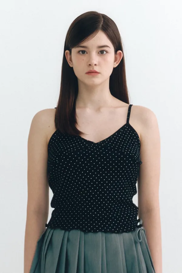 [태연 착용] Dot Sleeveless Black