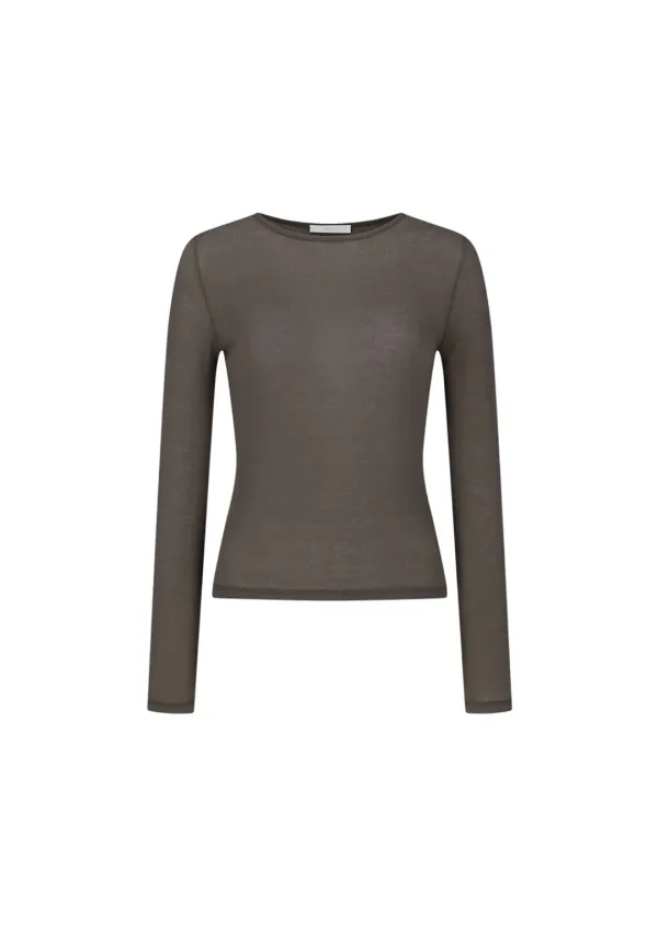 Round T-shirt, Brown