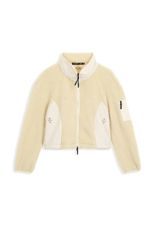 OPEN YY x HELINOX STUD FLEECE ZIP UP, LIGHT BEIGE