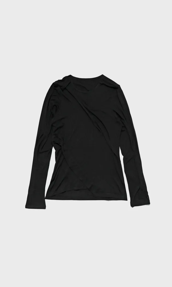 Sculpted Pintuck Slim Top_Black