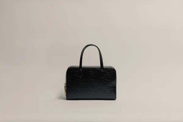 SAC LOQUET SMALL CROCO BLACK