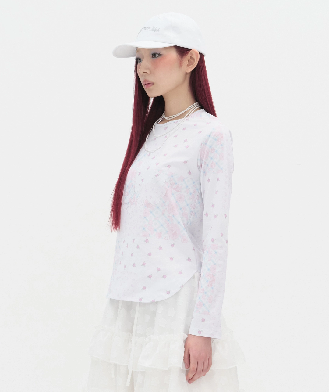 타입서비스 [3차] Flower Appliqué Curve Top [Pink] 상품 이미지 2