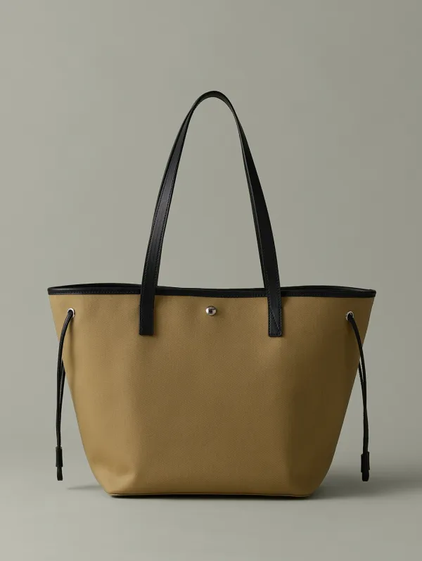 Cabas Cotton Shoulder Bag Beige