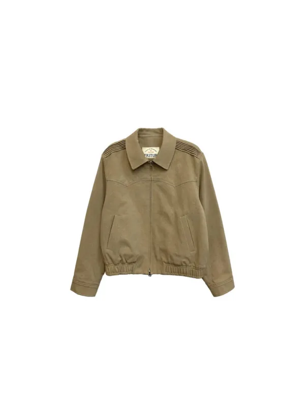 Classic Bomber Jacket Beige_F261JK07