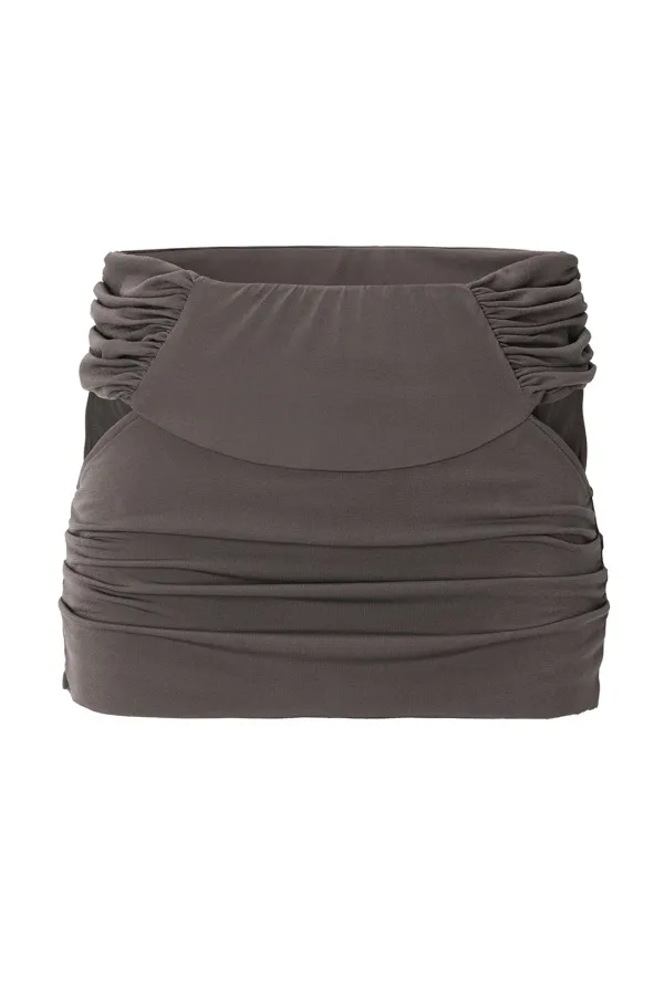 Rough drape mini skirt