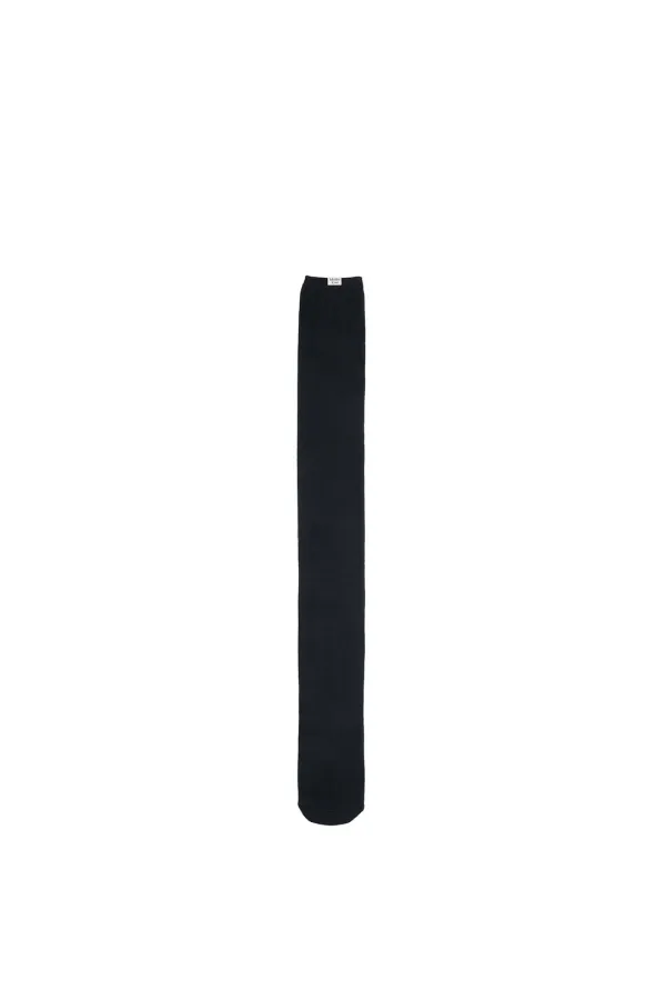 LOOSE-FIT LOGO KNEE SOCKS IN BLACK
