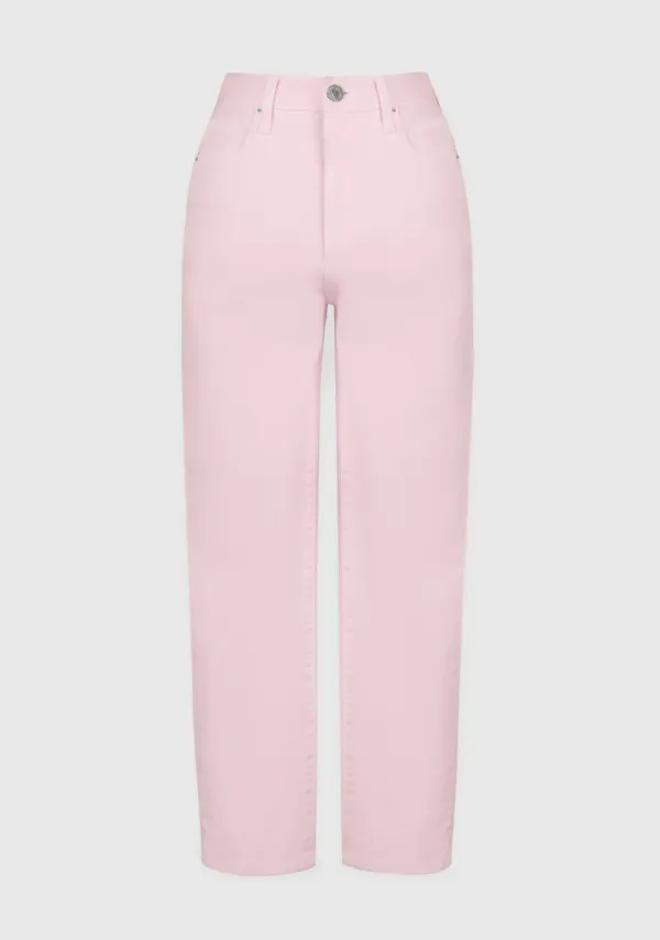 Sander Straight Crop Denim Pink