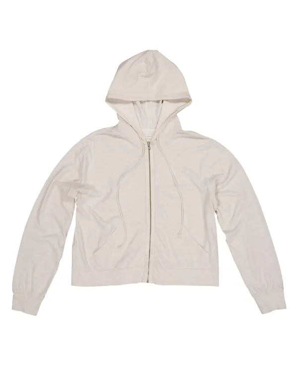 ben hooded zip-up (ecru)
