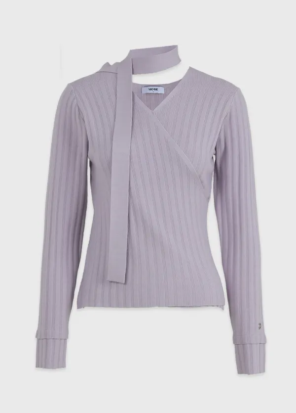 [44-120] Luetteti V-neck Tie Knit 루넷티 브이-넥 타이 니트 (겨울-가을-타이세트-데일리룩-클래식룩-페미닌룩-하객룩-긴팔니트-브이넥-고퀄리티-빅사이즈-자체제작)