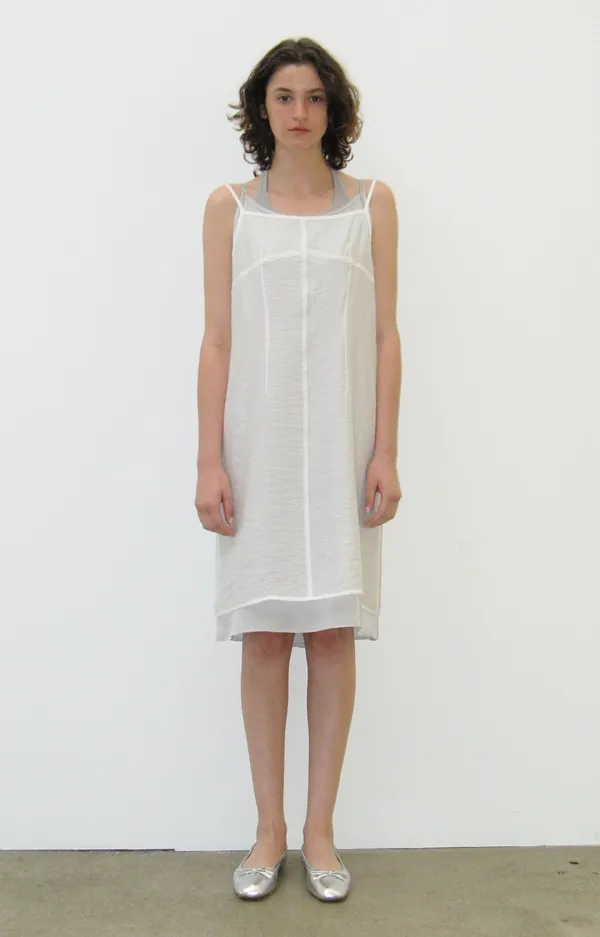 LAYERED SHEER DRESS SET, WHITE SET