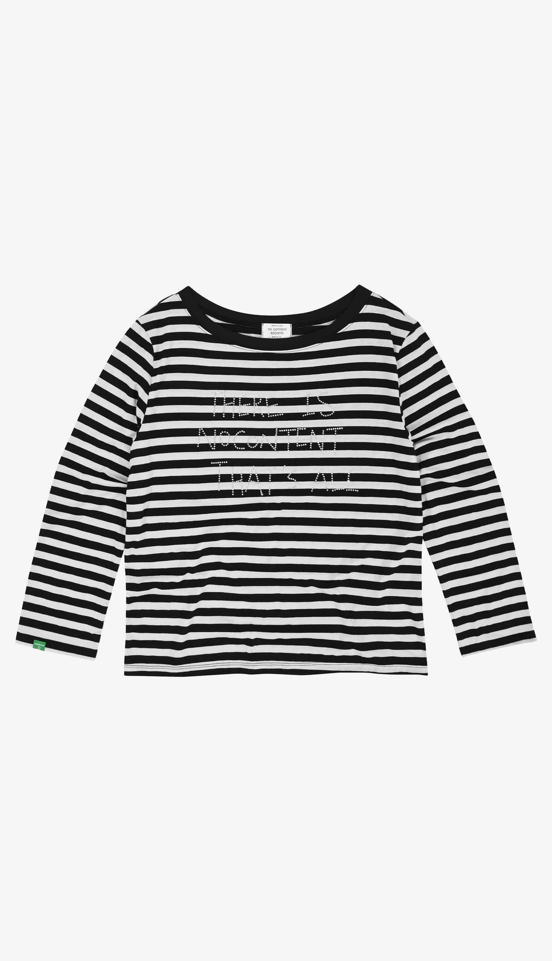 노컨텐츠 230. Off Shoulder Stripe T _ Black 상품 이미지 3