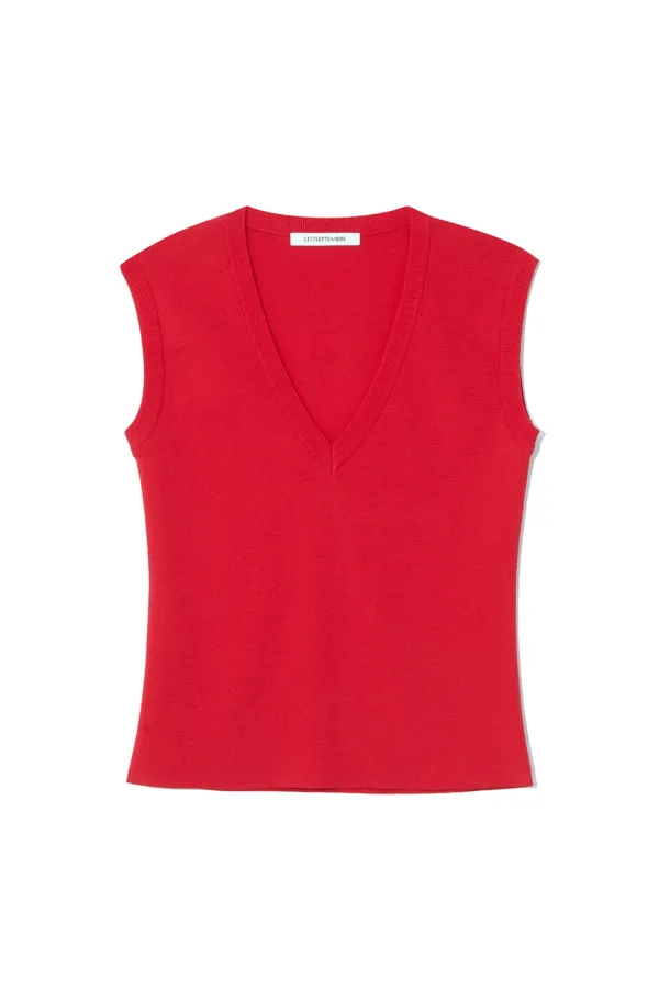 EPURE KNIT VEST [RED]
