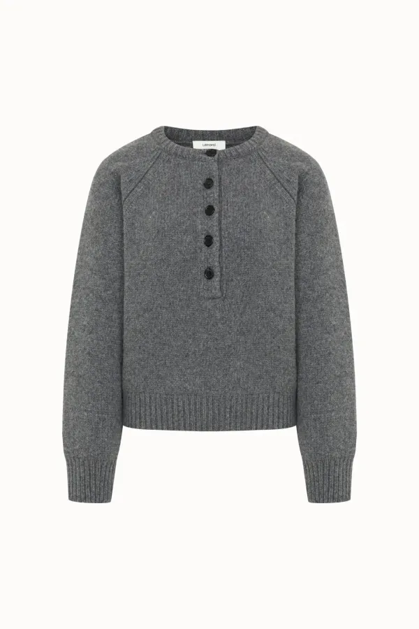 Half-Open Knit Top[LMBDWIKN263]-Dark Gray