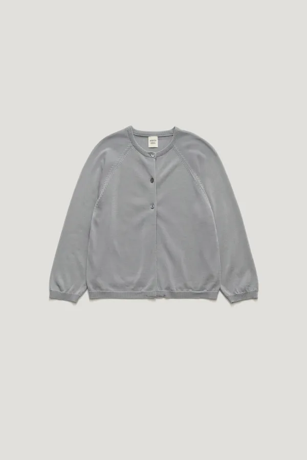 VELINA CROP KNIT CARDIGAN_MUTED GREY / ₩149,000 ->  ₩134,100 (10%)