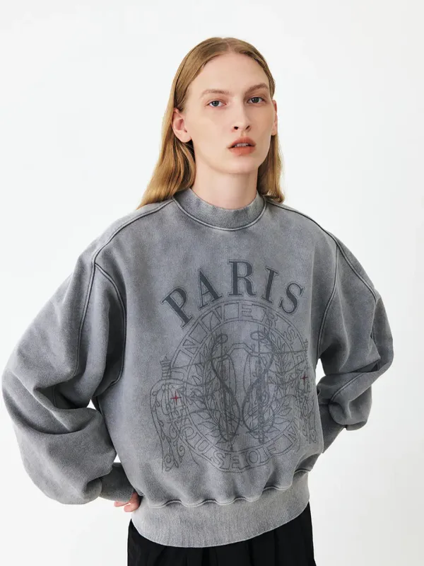 TFF PARIS PIGMENT SWEATSHIRT_VINTAGE CHARCOAL