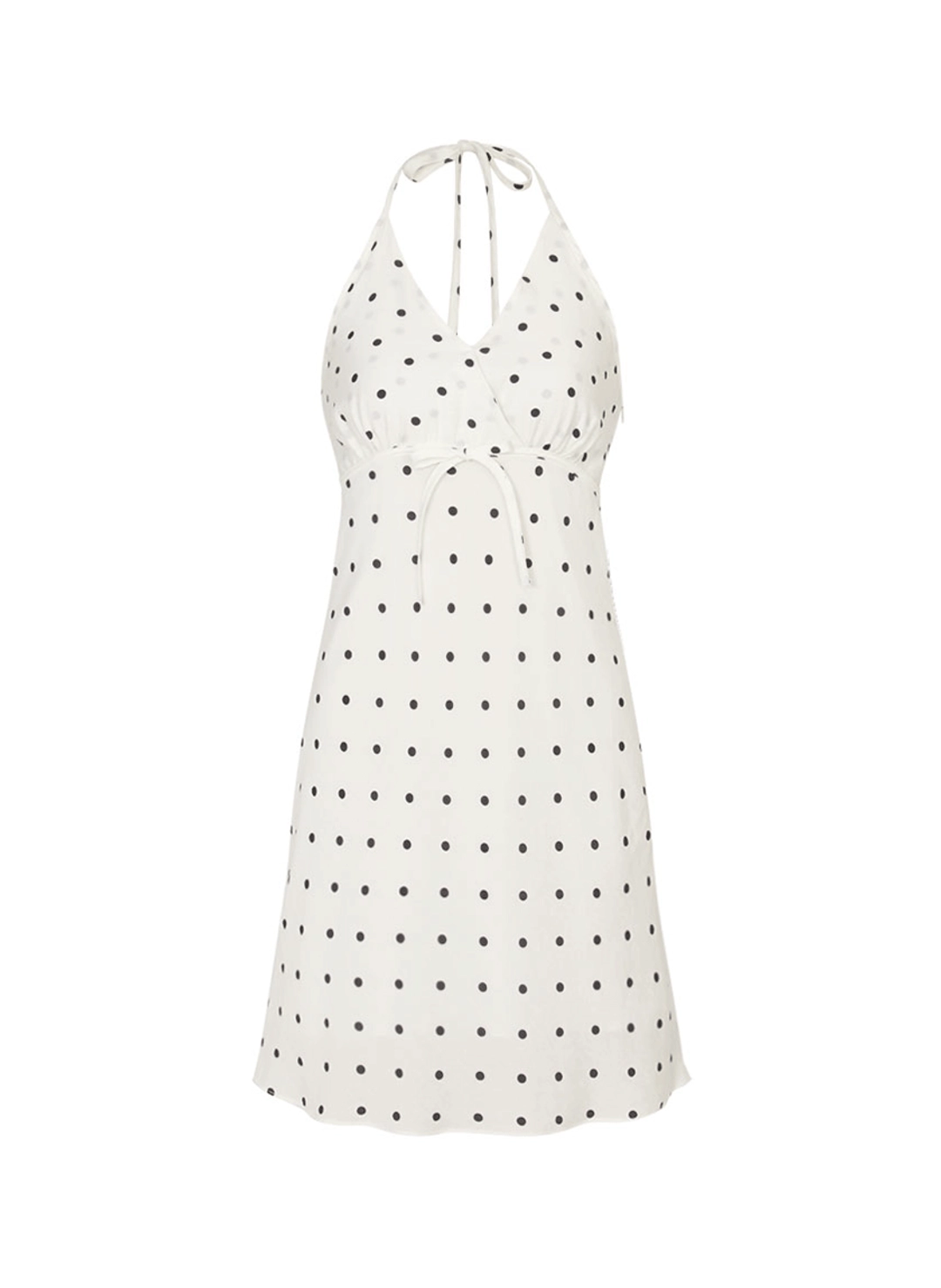 루루서울 Dot Halter Dress (White) 상품 이미지 1